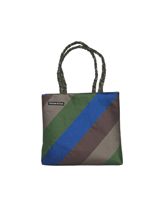 Borsa con manici a treccia